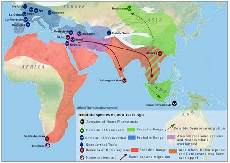 First Humans On Earth Map