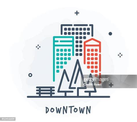 Cityscape Building Line Art Vector Illustration Photos and Premium High ...