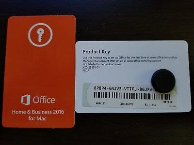 Microsoft Office Home & Business 2016 Product Key Card,SKU W6F-00501,Retail,Mac 885370935110 | eBay