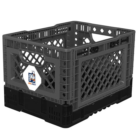 [BIGANT] Heavy Duty Collapsible & Stackable Plastic Milk Crate [Small Size/ 6.5 Gallons ...