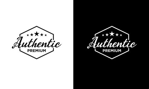 authentic emblem label logo design template 10263021 Vector Art at Vecteezy