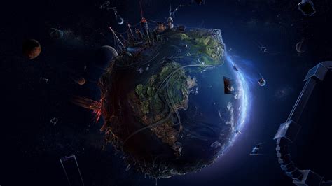 Earth, Digital Art, Abstract, David Fuhrer, Fantasy Art Wallpapers HD / Desktop and Mobile ...