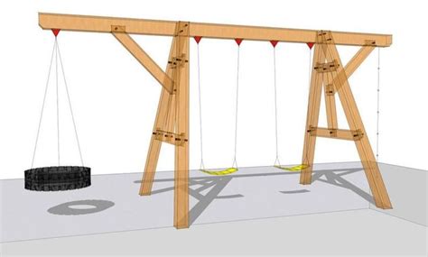 Plan d'ensemble de balançoire en bois | Etsy in 2020 | Wooden swing set plans, Wooden swing set ...