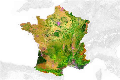 Land Cover Map of France - Vivid Maps