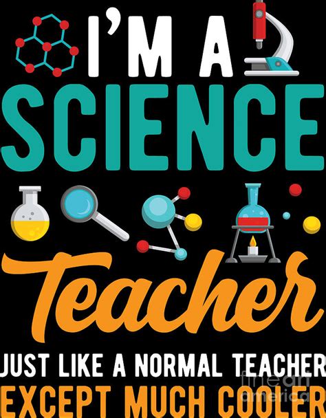 Science Teacher Funny Cool Teaching Slogan Gift Digital Art by ...