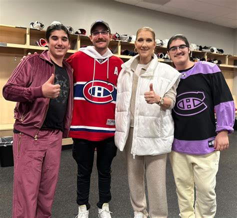 Celine Dion shares rare photos with her three sons at hockey game