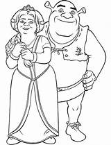 Fiona And Shrek Donkey Coloring Pages sketch template