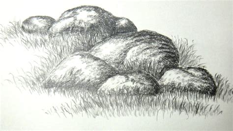 How to draw rocks or stones with pencil | Realistic drawings, Drawing rocks, Landscape pencil ...