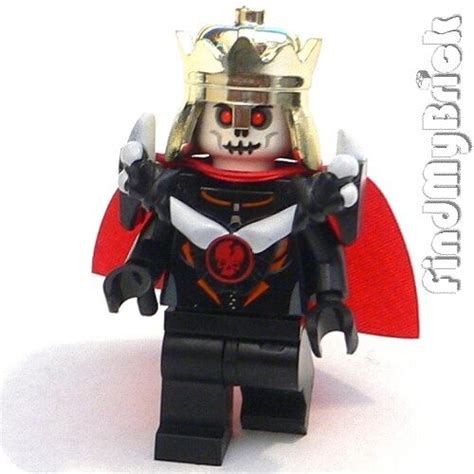 C436 Lego Skeleton King Custom Minifigure with Armor Pauldron Crown ...