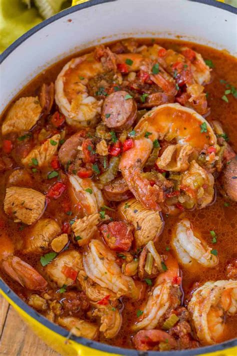 Easy Jambalaya (Chicken, Shrimp and Andouille) - Dinner, then Dessert