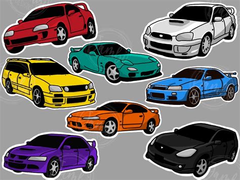 JDM Car Sticker Pack JDM Vinyl Car Decal Pack Nissan | Etsy