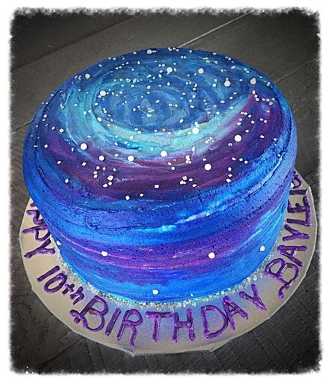 Galaxy Cake - White Cake with Buttercream Icing. | Galaxy cake, Star ...