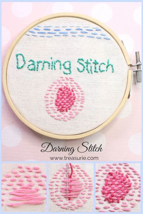 Darning Stitch - Darn a Hole for Repairs & Embroidery | TREASURIE