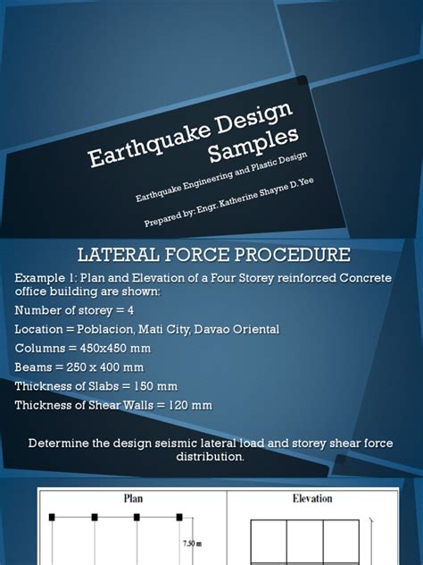 Chapter 8 - Earthquake Design Samples | PDF