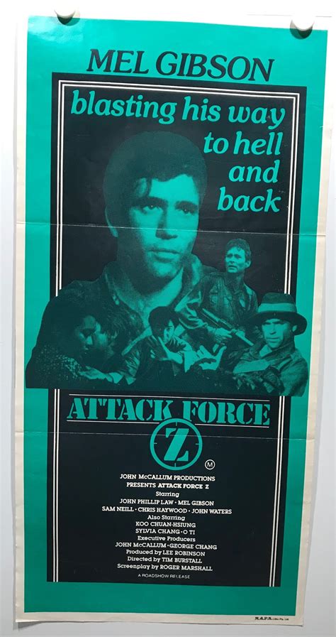 ORIGINAL DAYBILL MOVIE POSTER - ATTACK FORCE Z - Mel Gibson, John ...