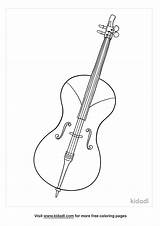Cello Coloring Page sketch template