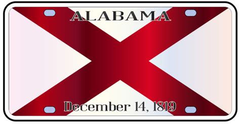 Alabama License Plate Flag Alabama, Blank, Alabama, Artwork PNG ...