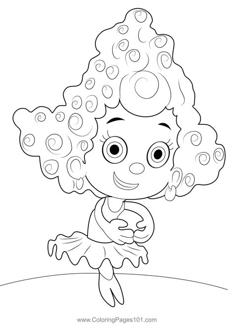 deema coloring page template bubble guppies ready for download