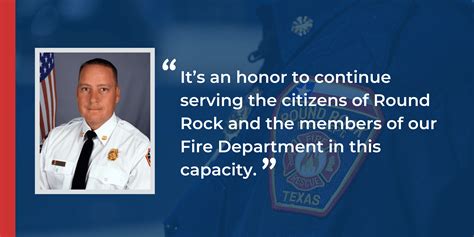 Glaiser named Interim Chief for Fire Department - City of Round Rock