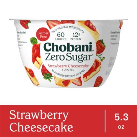 Chobani® Zero Sugar Strawberry Cheesecake Greek Yogurt Cup, 5.3 oz ...