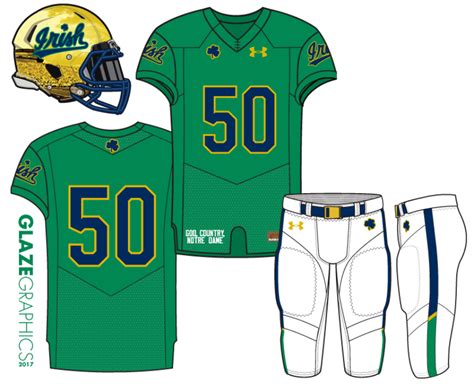 Notre Dame Football Uniform Concepts: The Irish Spirit