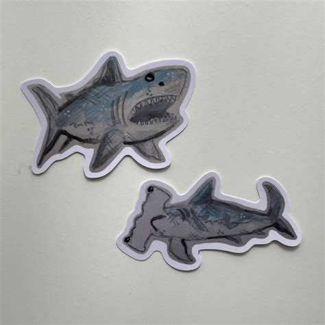 Shark Sticker Pack: design made by me using... - Depop