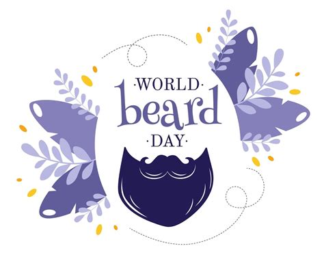 World beard day. Greeting card. Vector illustration 2274640 Vector Art ...