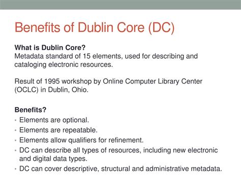 PPT - DUBLIN CORe : BEYOND THE LIBRARY PowerPoint Presentation, free ...