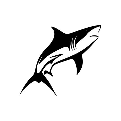 Logo shark in black and white drawn in vector format. 21560609 Vector ...