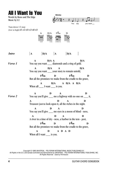 All I Want Is You by U2 - Guitar Chords/Lyrics - Guitar Instructor