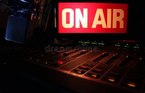 On-Air Radio Panel stock image. Image of studio, panel - 14990101