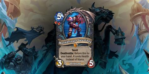 Deathbringer Saurfang is a New Legendary Blood Death Knight Card Revealed by ScreenRant for Core ...