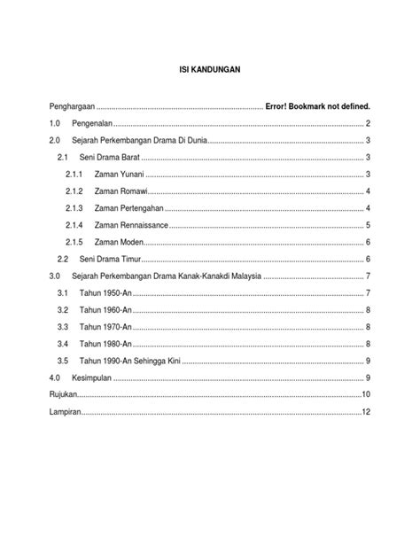 Sejarah Perkembangan Drama Dunia Dan Drama Kanak Malaysia | PDF