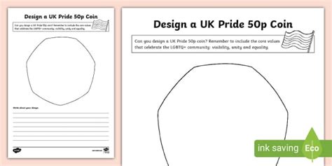 Design a UK Pride 50p Coin Activity (teacher made) - Twinkl