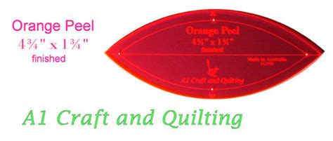 Orange Peel Template | A1 Craft and Quilting, Australia