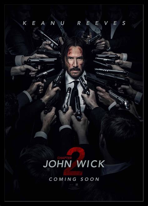 John Wick Chapter 2 2017 - Keanu Reeves - FRAMED ACTION MOVIE POSTER ...