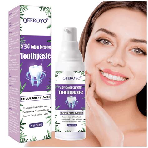 V34 Colour Corrector, Purple Toothpaste, Teeth Whitening Sensitive ...