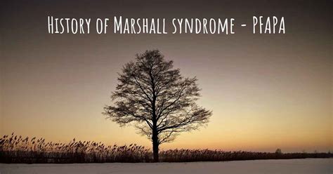 What is the history of Marshall syndrome - PFAPA?