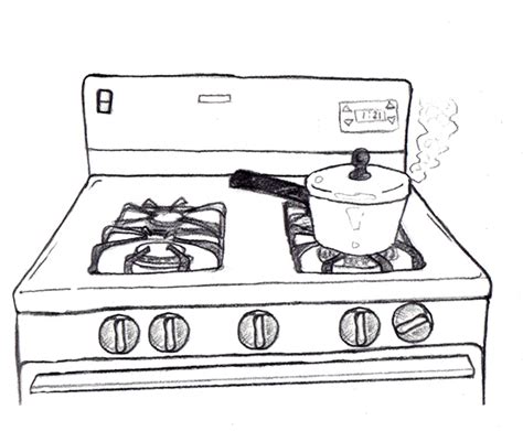 Stove Drawing at PaintingValley.com | Explore collection of Stove Drawing