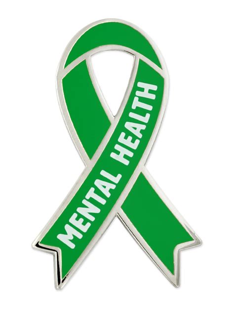 PinMart's Mental Health Green Awareness Ribbon Enamel Lapel Pin | eBay