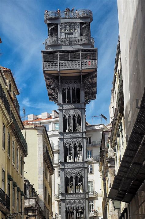 Looking up at the magnificent Santa Justa Lift Unesco World Heritage Site, World Heritage Sites ...