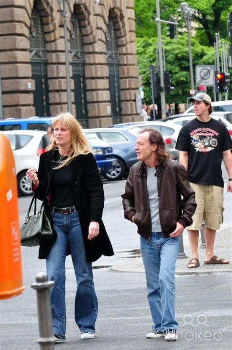 Angus Young and his wife on their way to the restaurant called Gendarmerie. Hollywood Couples ...