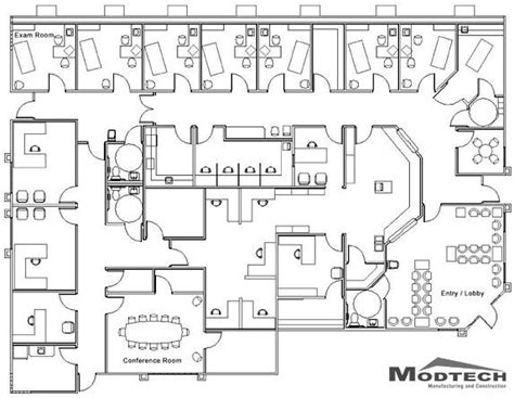 Medical office design, Office floor plan, Hospital floor plan