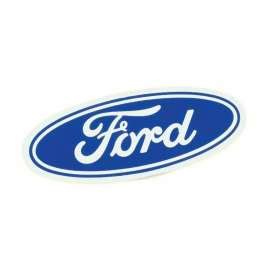 Ford Oval Decal - 3-1/2 Long - White Background - Self Adhesive