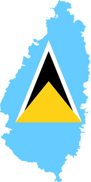 Download Saint Lucia, Flag, Map. Royalty-Free Vector Graphic - Pixabay