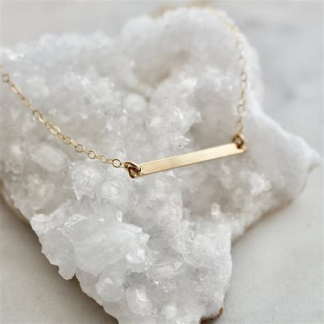 Gold Bar Necklace - Etsy