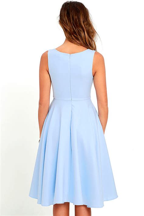 Lovely Periwinkle Blue Dress - Midi Dress - Sleeveless Dress - $59.00