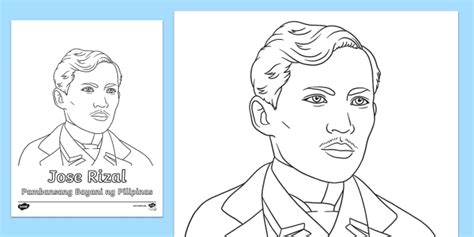 Jose Rizal Coloring Sheet - Elementary - Twinkl