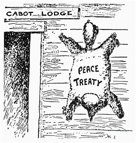 Treaty of Versailles Cartoon: Here we see a cartoon of a dead turtle on the wall of a cabin. On ...