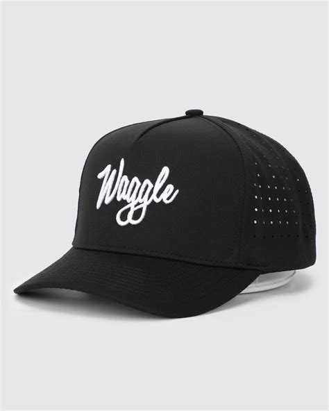 Waggle Hat Black | Black Performance Golf Snapback – Waggle Golf